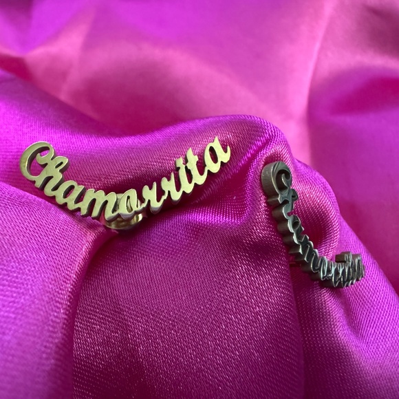 Guam Chamorrita Earrings | Gold Island Pride Studs - Picture 4 of 4